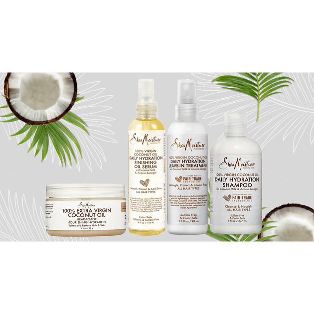 SHEA MOISTURE 100% VIRGIN COCONUT OIL ≡ Shampooing Hydratant