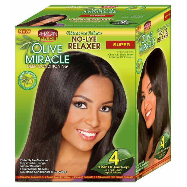 AFRICAN PRIDE OLIVE MIRACLE ≡ Kit De Lissage Profond Pack 4 "Super"