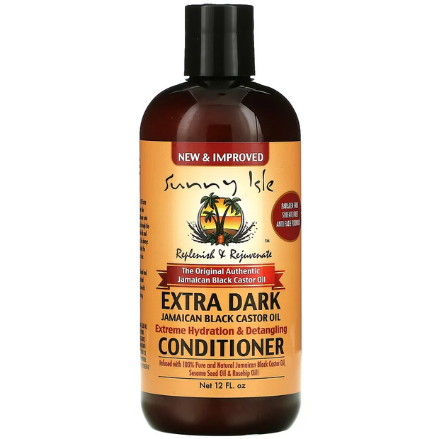 SUNNY ISLE JAMAICAN BLACK CASTOR OIL ≡ Après-Shampooing Hydratant Extrême Et Démêlant