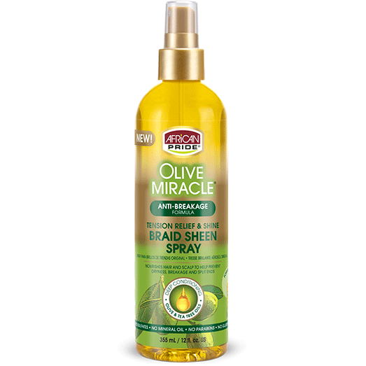 AFRICAN PRIDE OLIVE MIRACLE ≡ Spray Brillance Pour Tresses
