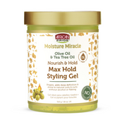 AFRICAN PRIDE MOISTURE MIRACLE ≡ Max Hold Styling Gel Olive & Tea Tree Oil