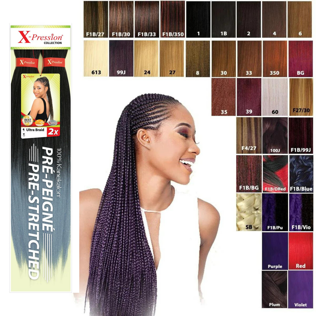 Mèches Synthétiques X-Pression Ultra Braids - Longueur 208 Cm - Pour Tresses, Braids - Neuf