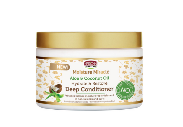 AFRICAN PRIDE MOISTURE MIRACLE ≡ Hydrate & Restore Deep Conditioner 12 oz