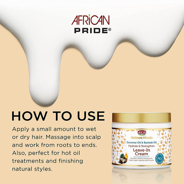 AFRICAN PRIDE MOISTURE MIRACLE ≡ Leave-In Cream