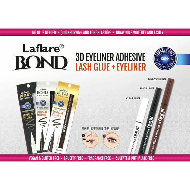 LAFLARE ≡ 3D Eyeliner Adhesive "Lash Glue + Eyeliner"
