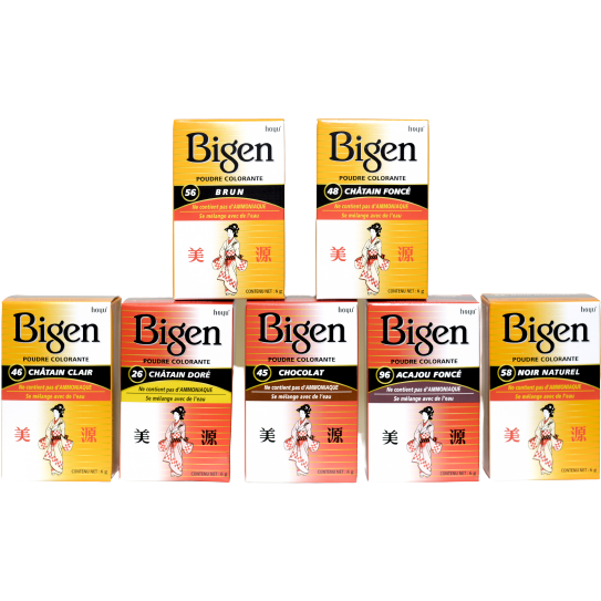 Poudre Colorante Bigen Light Chestnut N°46 - 6g, Teinture Cheveux Naturelle, Unisexe