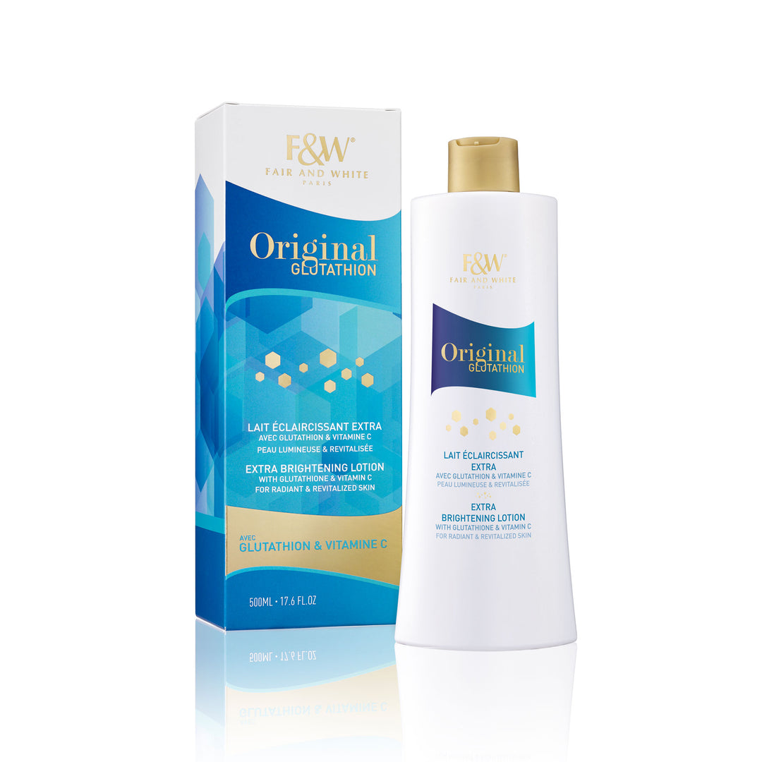 meilleur glutathion éclaircissant FAIR & WHITE ORIGINAL GLUTATHION ≡ Lait Eclaircissant Extra