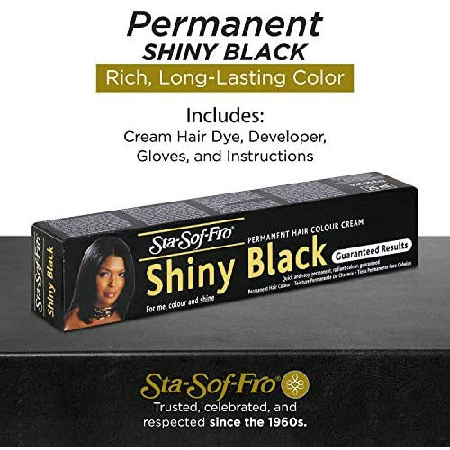 STA-SOF-FRO SHINY BLACK ≡ Coloration En Tube Noir Brillant